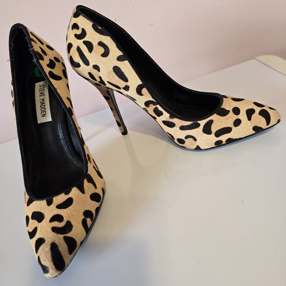 Steve Madden Leopard Print Heels Size 7.5